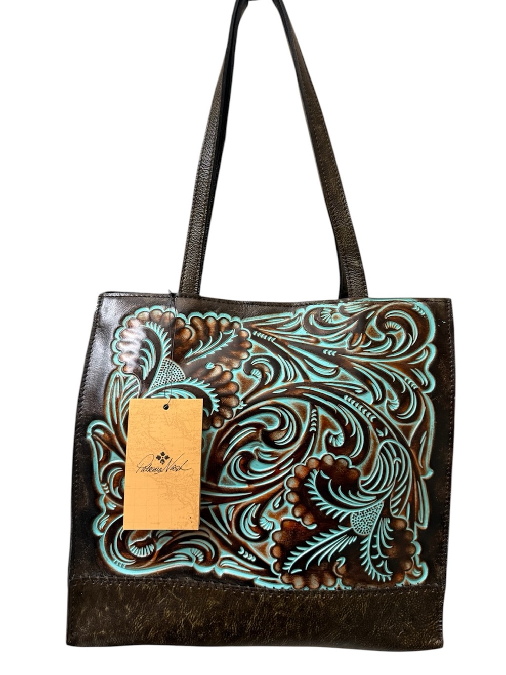 PATRICIA NASH | Toscano Tote in Tooled Turquoise